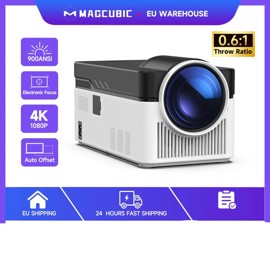 Magcubic HY450 – Ultra-Kurzdistanz-Projektor mit 900 ANSI, 8K-Support & Auto-Offset