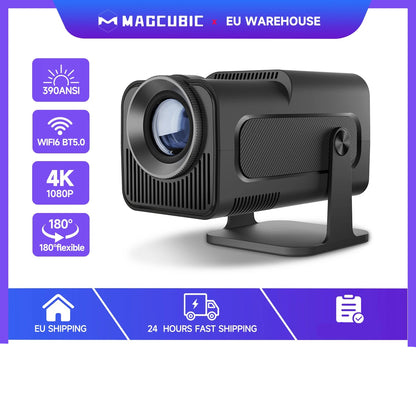 Magcubic HY320 – Tragbarer 4K-Projektor mit Android 11, 390 ANSI & 180°-Drehung